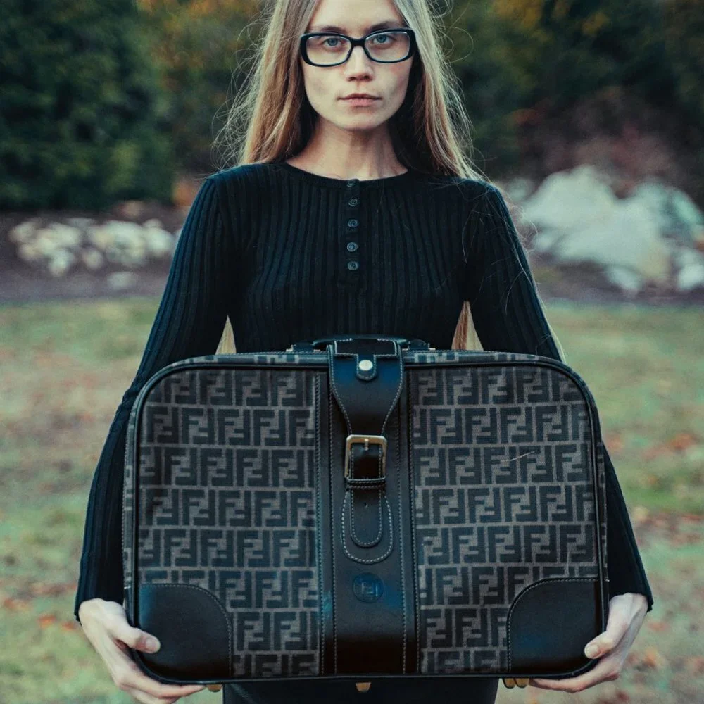 Fendi 1970's Monogram-Print Suitcase